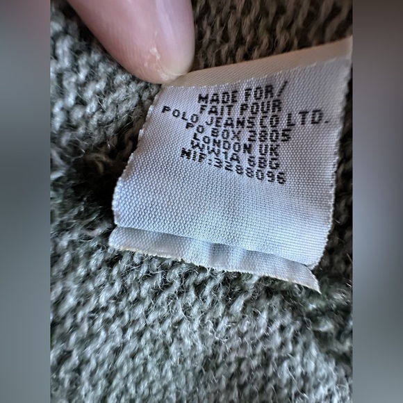 VTG Polo Jeans Co. Ralph Lauren Coat Small Wool Blend Hooded, Y2K, Olive Green - Picture 7 of 13